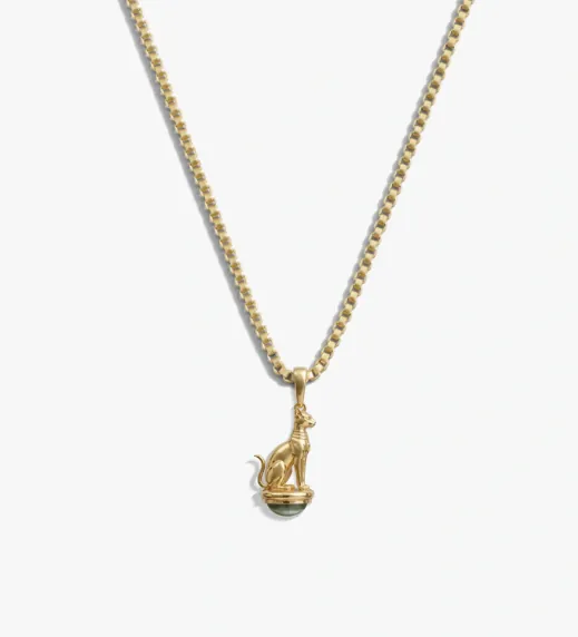 Sacred Cat Cabochon Necklace